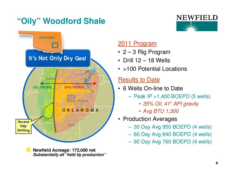UBS GLOBAL OIL AND GAS CONFERENCE – Newfield Exploration Co. – slide 8