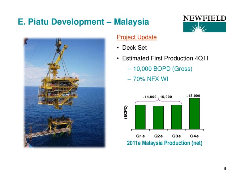 UBS GLOBAL OIL AND GAS CONFERENCE – Newfield Exploration Co. – slide 9