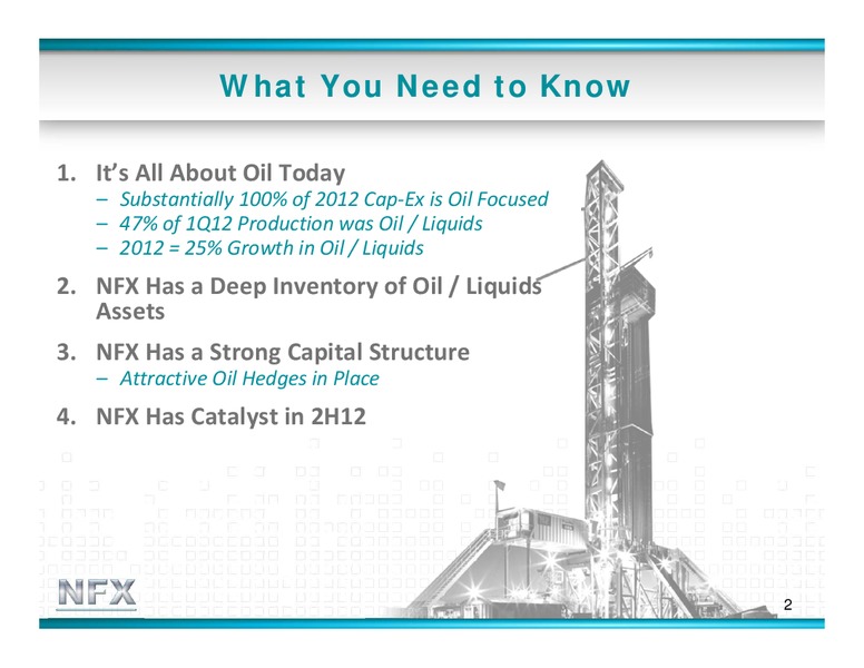 2012 CITI GLOBAL ENERGY CONFERENCE – Newfield Exploration Co. – slide 2