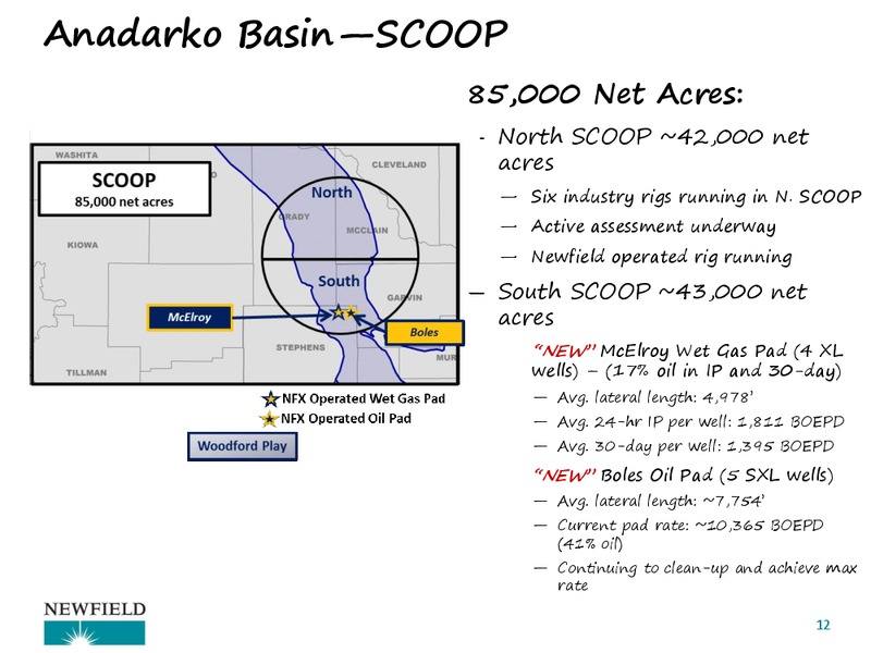 UBS HOUSTON ENERGY BUS LESS TOUR – Newfield Exploration Co. – slide 12