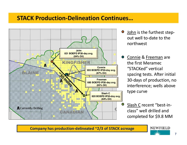 3Q14 OPERATIONS UPDATE – Newfield Exploration Co. – slide 7