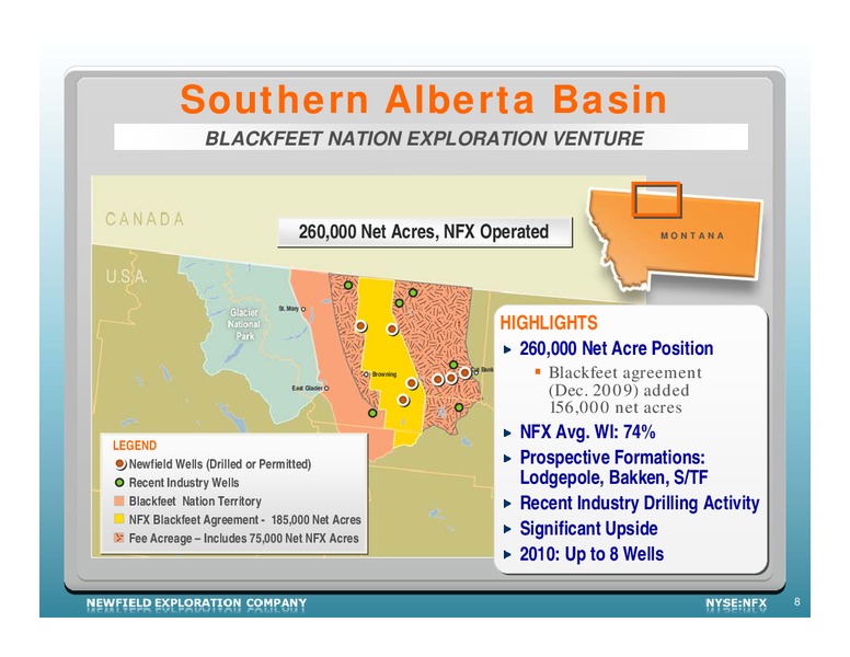 WELLS FARGO SECURITIES ANNUAL PIPELINE MLP AND E&P SERVICES & UTILITY SYMPOSIUM – Newfield Exploration Co. – slide 8