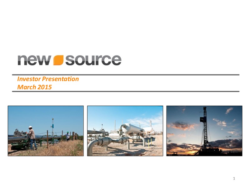Investor Presentation – New Source Energy Partners L.P. – slide 1