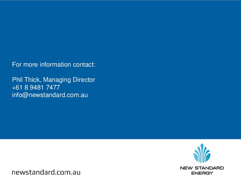 DUG Australia Cross border Joint Ventures – New Standard Energy – slide 18