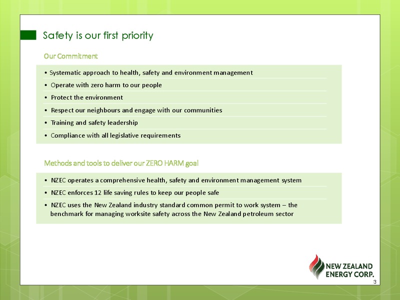Corporate Presentation – New Zealand Energy Corporation – slide 2