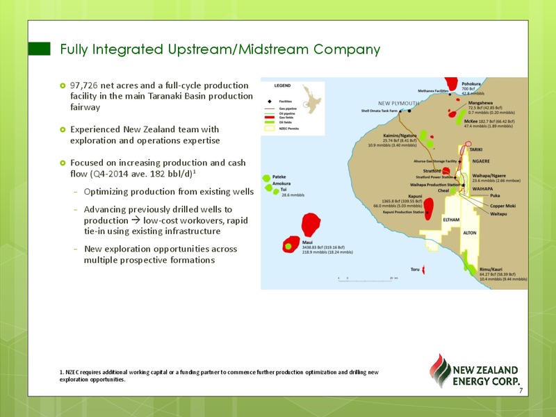 Corporate Presentation – New Zealand Energy Corporation – slide 6