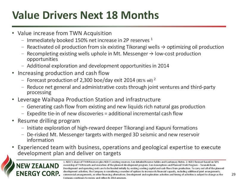 Investor Presentation – New Zealand Energy Corporation – slide 28