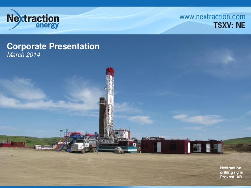 Corporate Presentation – Nextraction Energy Corp. – slide 1