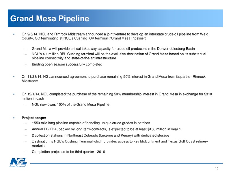 2015 UBS One on One MLP Conference – NGL Energy Partners Lp – slide 15