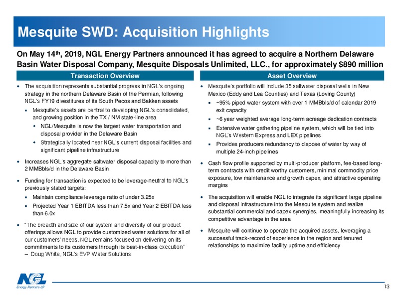 May 2019 Investor Presentation – NGL Energy Partners Lp – slide 12