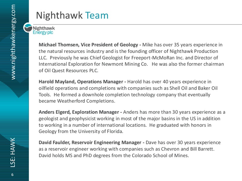 EnerComs The Oil & Services Conference 13 – Nighthawk Energy Plc – slide 4