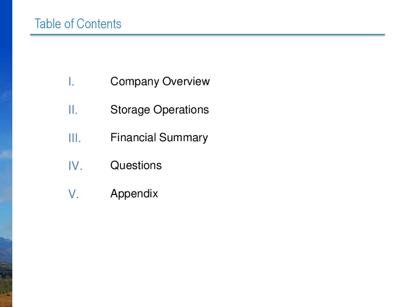 NAPTP Annual Conference – Niska Gas Storage Partners Llc – slide 2