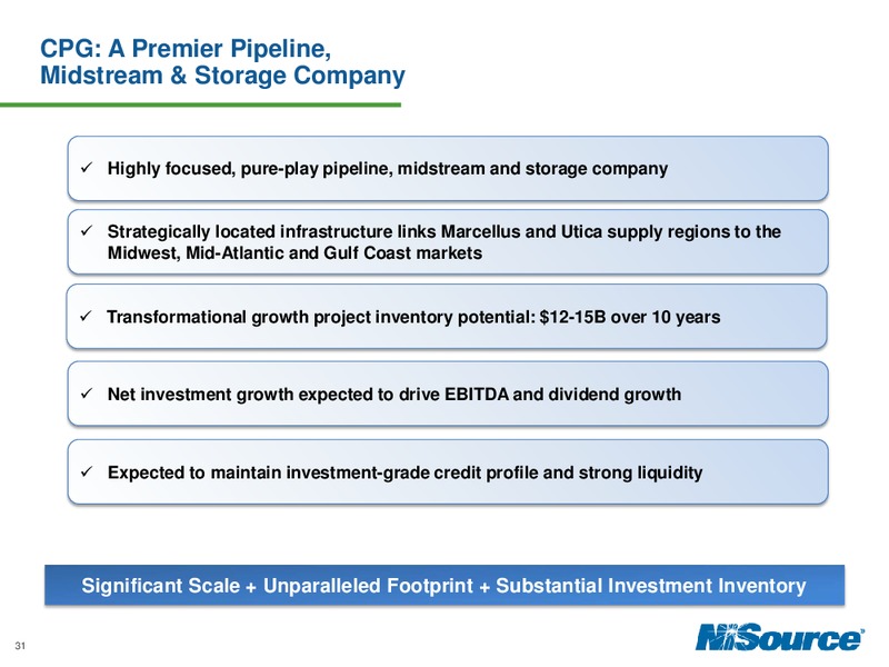 Investor Day 2014 – Nisource Inc. – slide 30