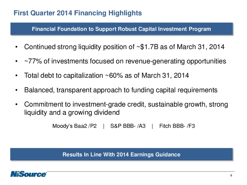 SUPPLEMENTAL SLIDES – Nisource Inc. – slide 4