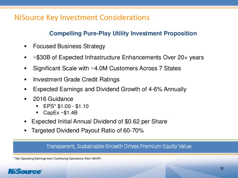 MAY 2015 INVESTOR PRESENTATION – Nisource Inc. – slide 31