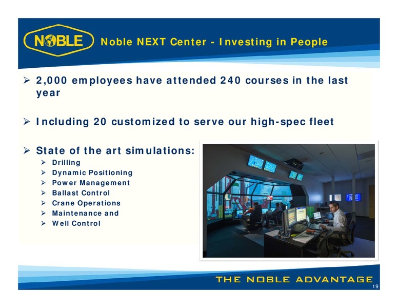 LUNCH WITH MANAGEMENT – Noble Corporation plc – slide 18