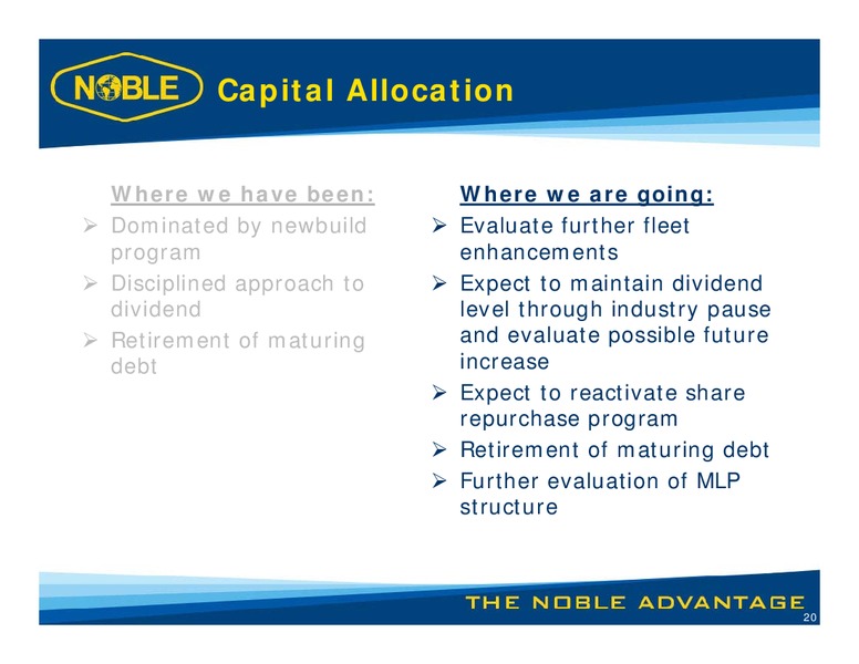 Johnson Rice 2014 Energy Conference – Noble Corporation plc – slide 19
