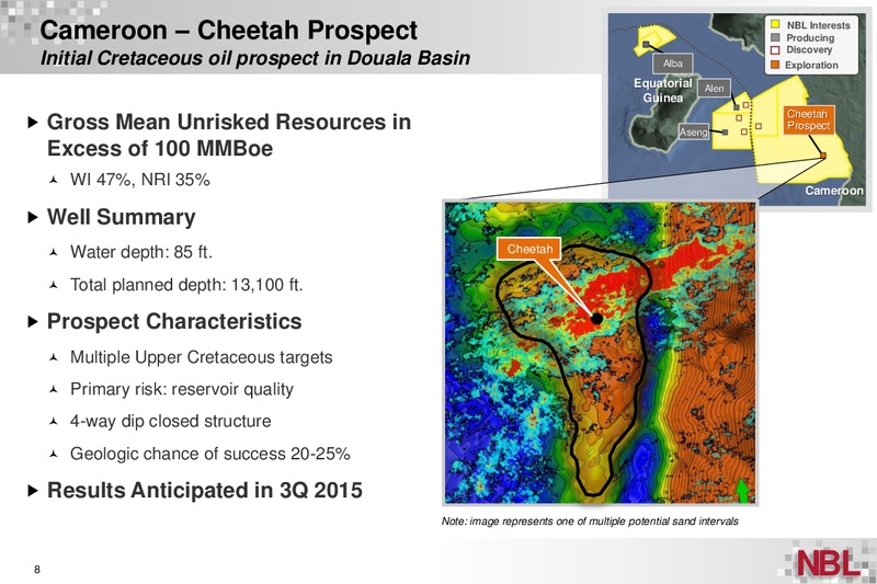 FIRST QUARTER 2015 SUPPLEMENTAL INFORMATION – Noble Energy, Inc. – slide 8