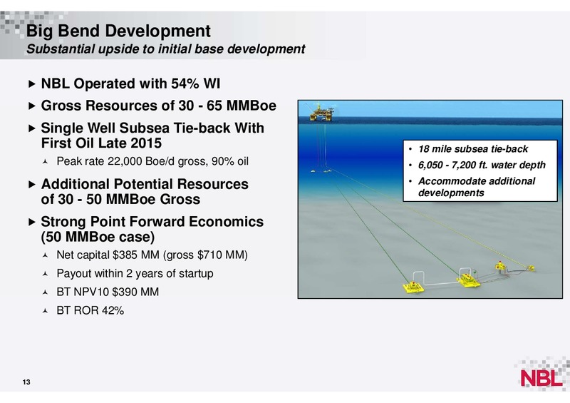UBS Global Oil and Gas – Noble Energy, Inc. – slide 13
