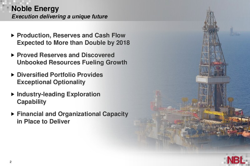Johnson Rice Energy Conference – Noble Energy, Inc. – slide 2