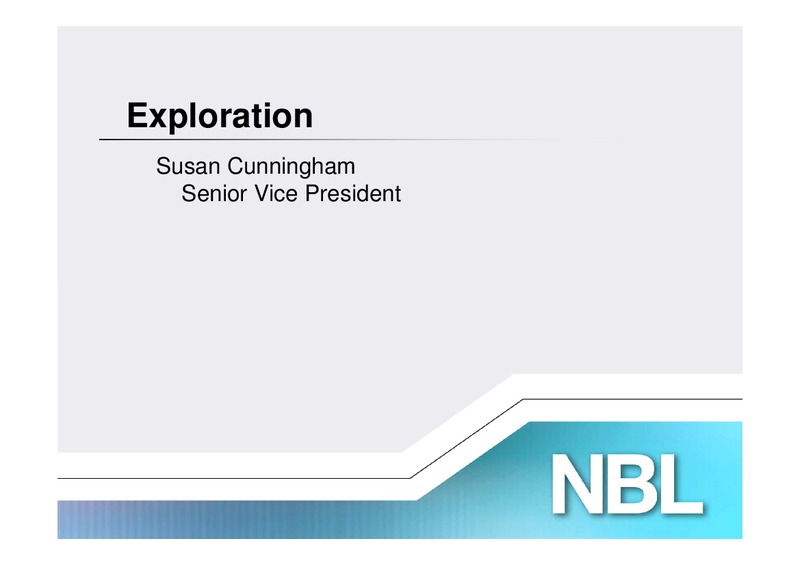 EXPLORATION – Noble Energy, Inc. – slide 1
