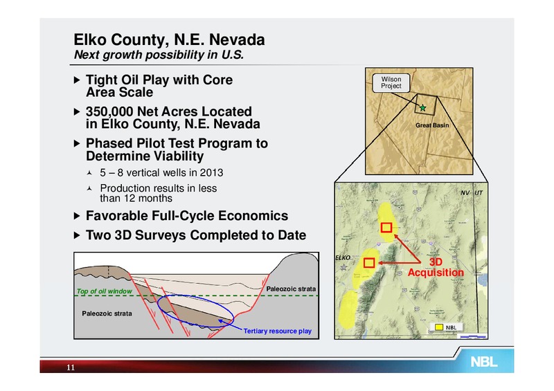 EXPLORATION – Noble Energy, Inc. – slide 11