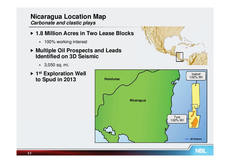 EXPLORATION – Noble Energy, Inc. – slide 13