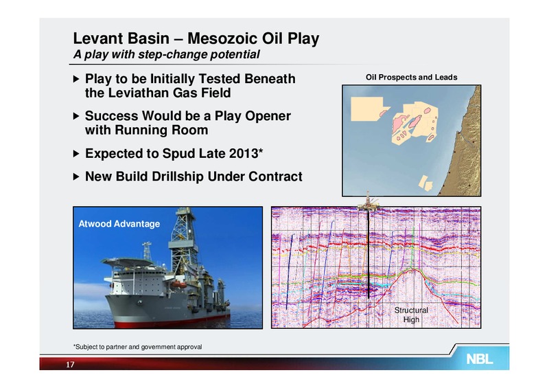EXPLORATION – Noble Energy, Inc. – slide 17
