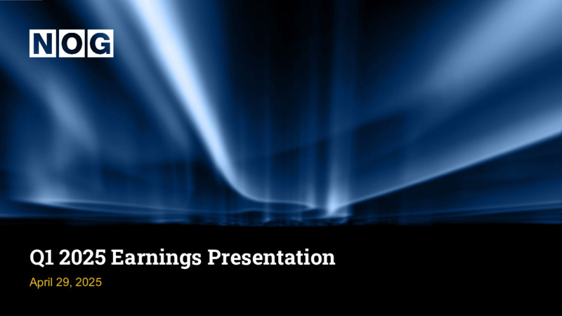 Q1 2025 Earnings Presentation – NOG LLC – slide 1