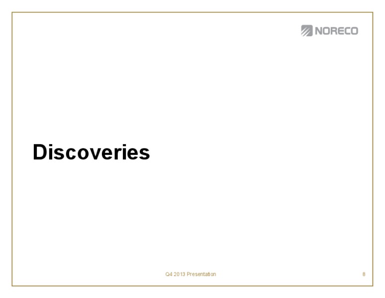 Fourth quarter 2013 – Noreco – slide 8