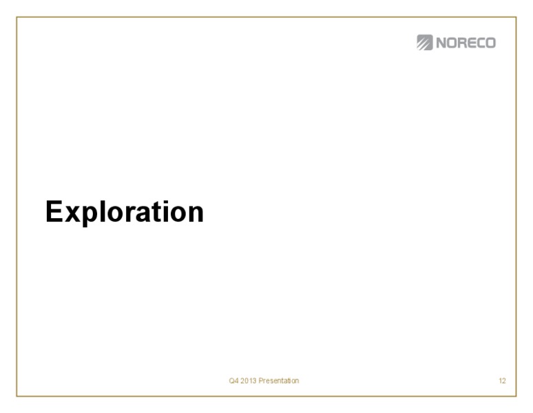 Fourth quarter 2013 – Noreco – slide 12
