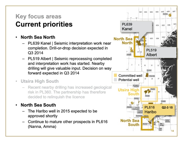 First quarter 2014 – Noreco – slide 14