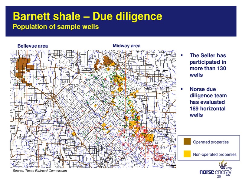 Presentation of the Proposed Barnett Asset Combo Transaction – Norse Energy Corp. Asa – slide 20
