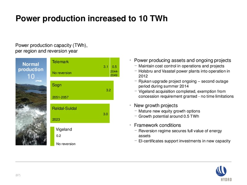 FEBRUARY 2015 INVESTOR PRESENTATION – Norsk Hydro – slide 86