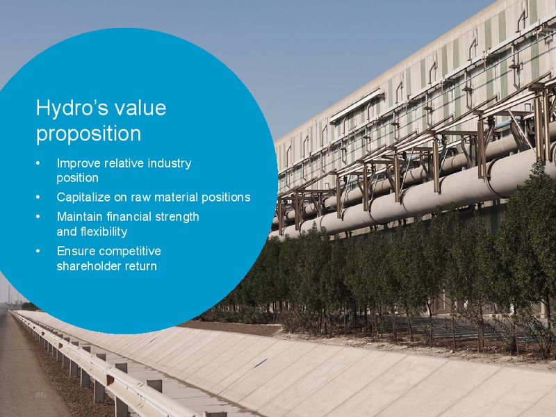 INVESTOR PRESENTATION – Norsk Hydro – slide 55