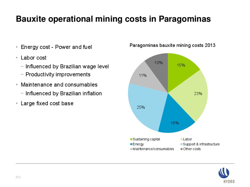 INVESTOR PRESENTATION – Norsk Hydro – slide 60