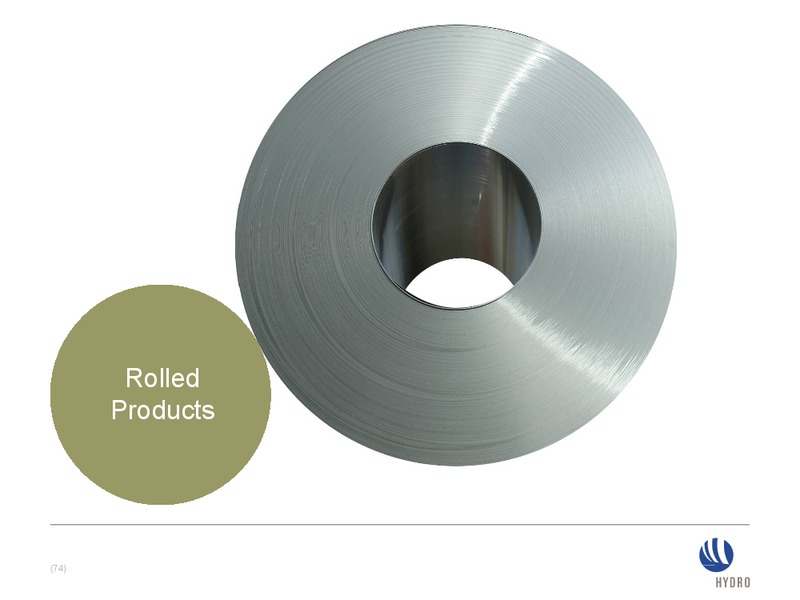 INVESTOR PRESENTATION – Norsk Hydro – slide 74