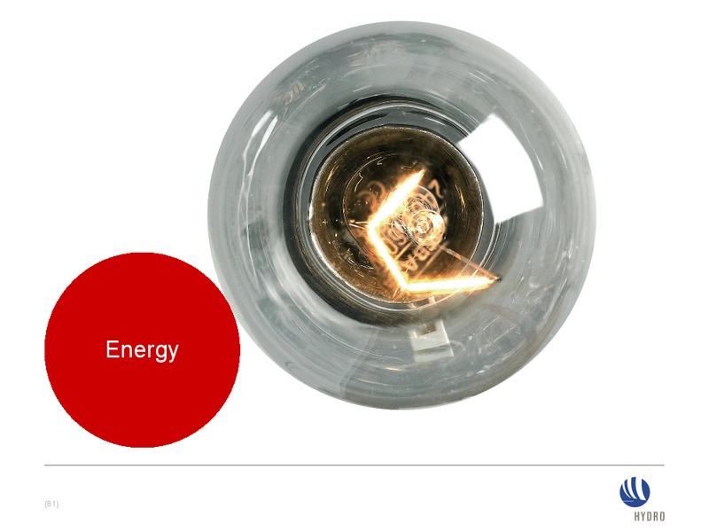 INVESTOR PRESENTATION – Norsk Hydro – slide 81