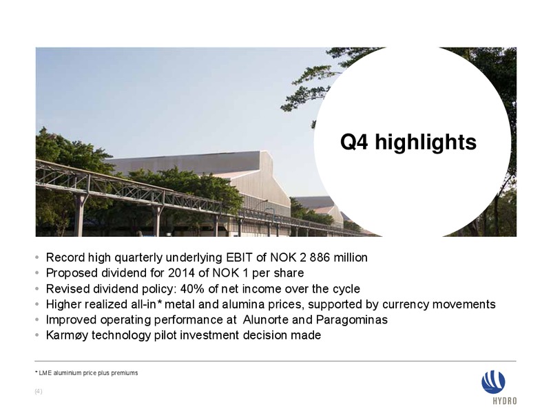 INVESTOR PRESENTATION – Norsk Hydro – slide 3