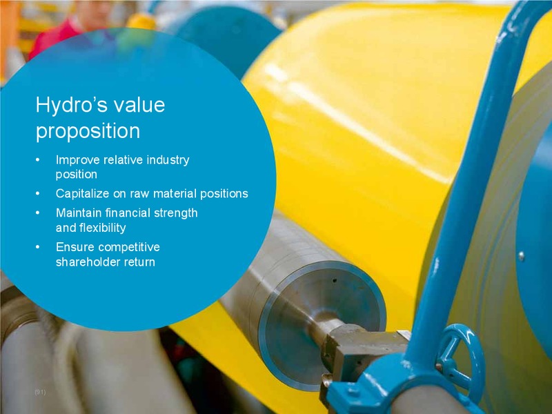 INVESTOR PRESENTATION – Norsk Hydro – slide 90