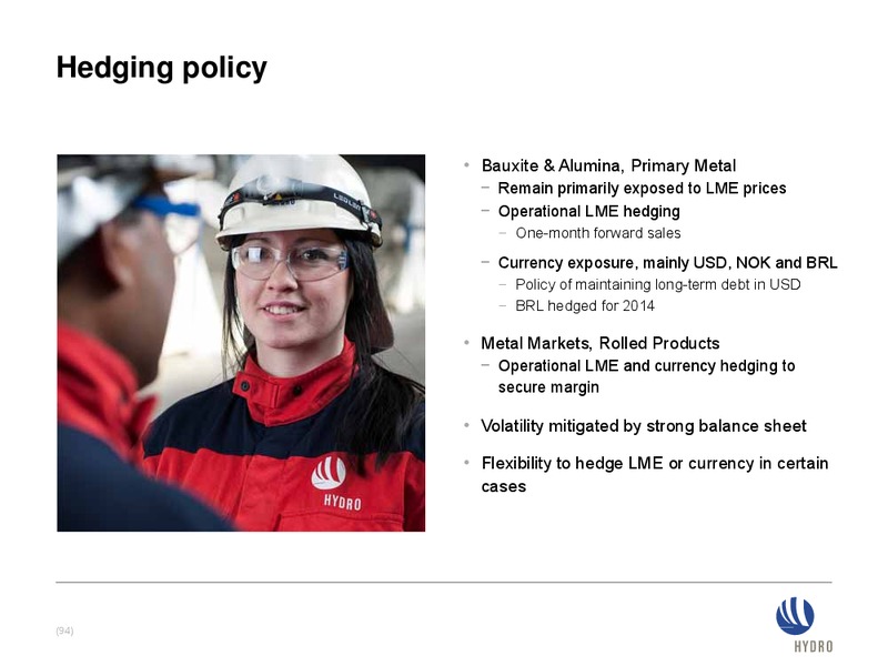 INVESTOR PRESENTATION – Norsk Hydro – slide 93