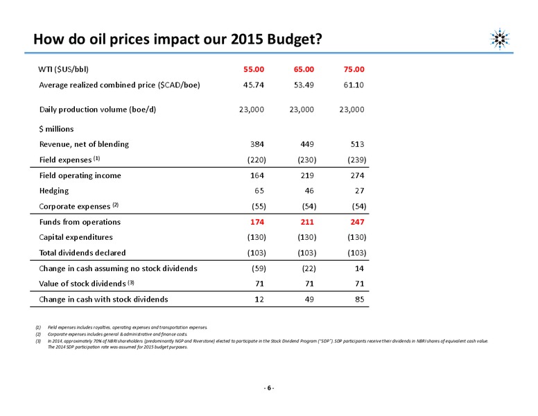 INVESTOR PRESENTATION – Northern Blizzard Resources Inc – slide 5