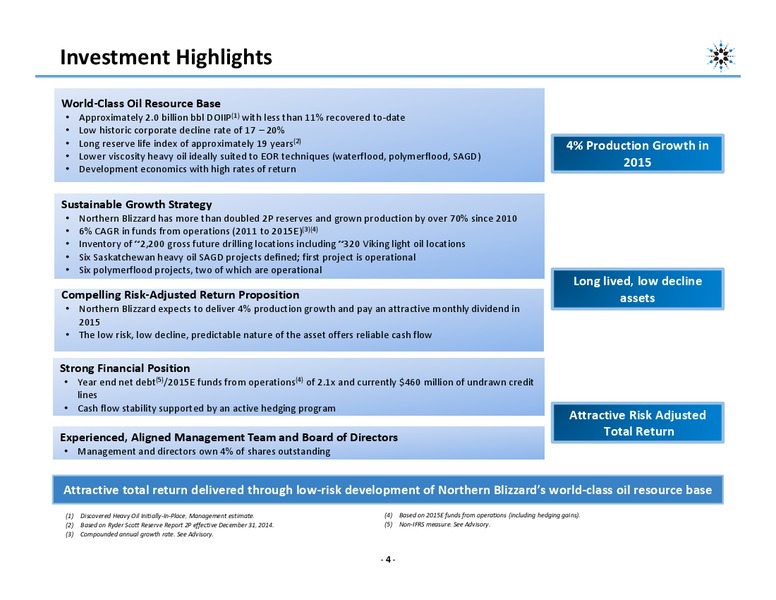 CORPORATE PRESENTATION – Northern Blizzard Resources Inc – slide 3