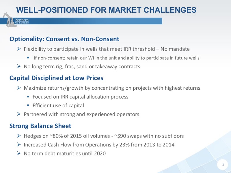 IPAA OGIS 2015 NEW YORK – Northern Oil and Gas, Inc. – slide 4