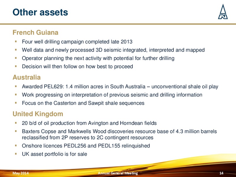 Annual General Meeting – Northern Petroleum Plc – slide 13