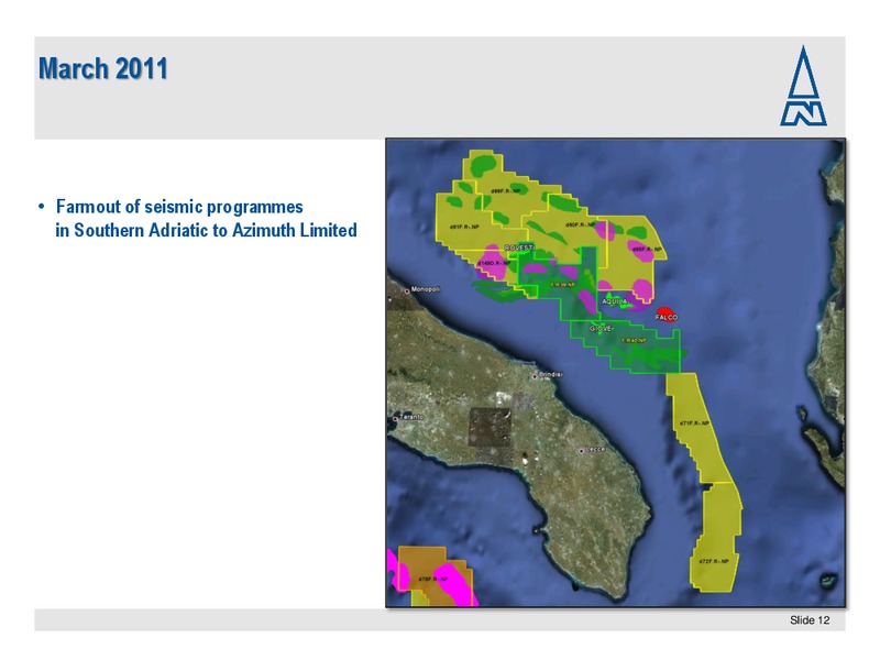 JUNE 2011 ANNUAL GENERAL MEETING – Northern Petroleum Plc – slide 12