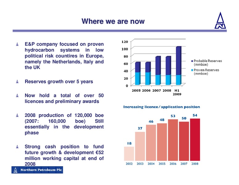 JULY 2009 CORPORATE PRESENTATION – Northern Petroleum Plc – slide 5