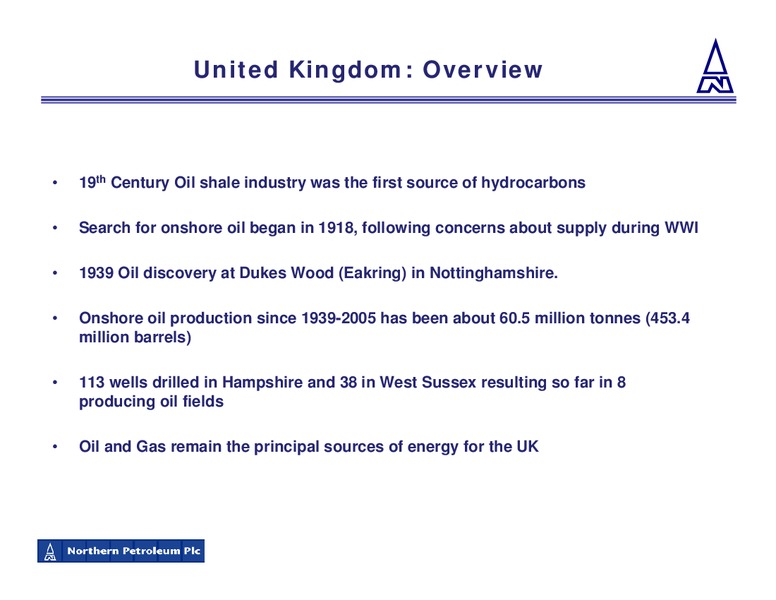 JULY 2009 CORPORATE PRESENTATION – Northern Petroleum Plc – slide 32
