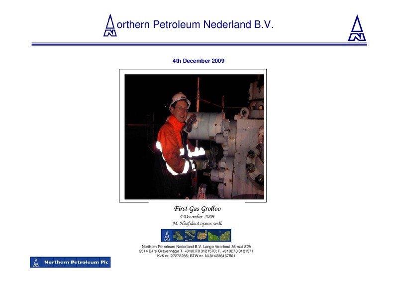 DECEMBER 2009 CORPORATE PRESENTATION – Northern Petroleum Plc – slide 1