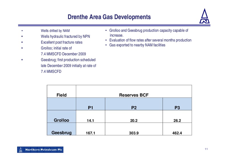 DECEMBER 2009 CORPORATE PRESENTATION – Northern Petroleum Plc – slide 11